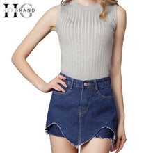 Load image into Gallery viewer, HEE GRAND 2018 Women Sexy Denim Shorts Skirts Skinny Plus Size S-4XL Jeans Mid Waist Irregular Burrs Fit Slim Shorts WKD562