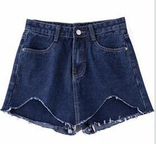 Load image into Gallery viewer, HEE GRAND 2018 Women Sexy Denim Shorts Skirts Skinny Plus Size S-4XL Jeans Mid Waist Irregular Burrs Fit Slim Shorts WKD562