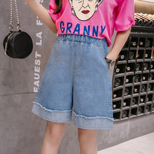 Load image into Gallery viewer, 2018 Summer New Arrival Plus Size 5XL Women's Jeans Knee-Length shorts High Waist Pocket Cuffs Drawstring Loose Trousers B85109X